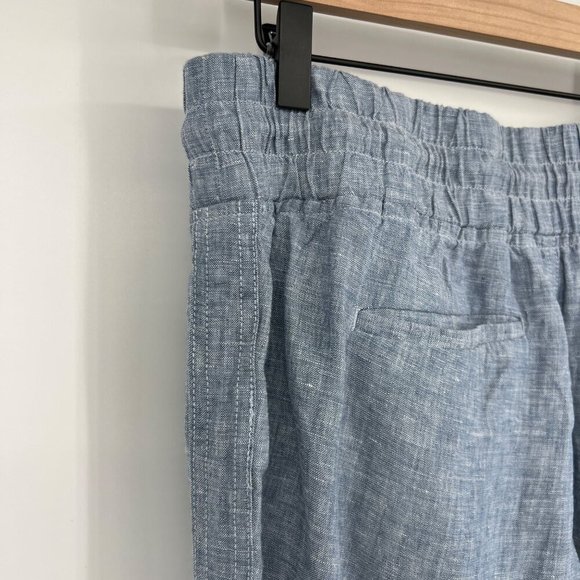 Athleta Women's Cabo Linen Jogger Pants Size 8 Chambray Blue - Picture 9 of 13